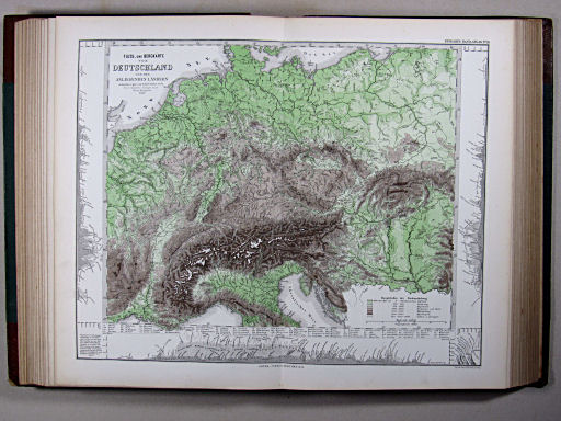 Stielers Hand-Atlas, 1875 ('oude' versie / 'old' version)
18. Fluss- und Bergkarte von Deutschland und den anliegenden Ländern
