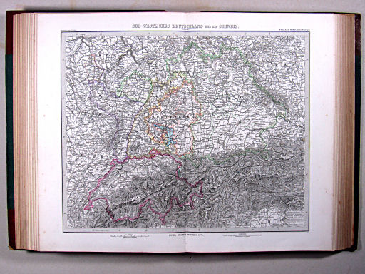 Stielers Hand-Atlas, 1875 ('oude' versie / 'old' version)
24. Süd-Westliches Deutschland und die Schweiz