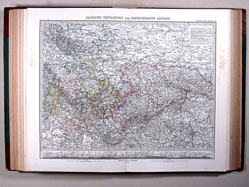 Stielers Hand-Atlas, 1875 ('oude' versie / 'old' version)
27.28. Sachsen, Thüringen und benachbarte Länder