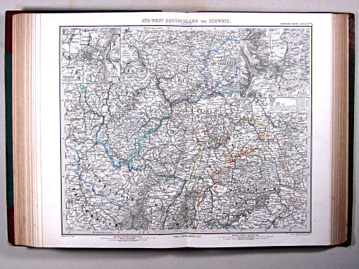 Stielers Hand-Atlas, 1875 ('oude' versie / 'old' version)
30.31. Süd-West Deutschland und Schweiz. Nördlicher Theil