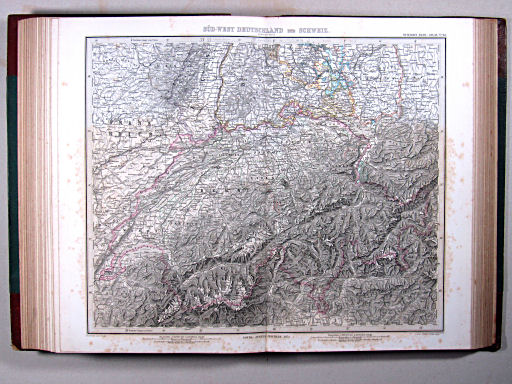 Stielers Hand-Atlas, 1875 ('oude' versie / 'old' version)
32. Süd-West Deutschland und Schweiz. Südlicher Theil