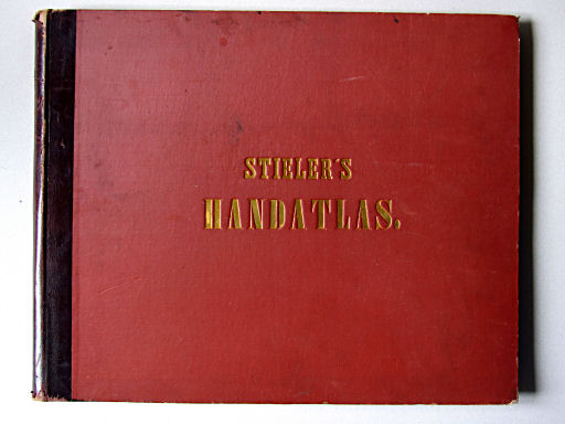 Stielers Hand-Atlas, 1882
Voorkant band (ongevouwen kaarten) / Front cover (unfolded maps)