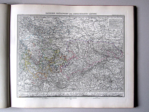 Stielers Hand-Atlas, 1882
23. Sachsen, Thüringen und benachbarte Länder