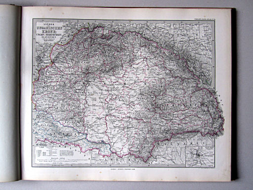 Stielers Hand-Atlas, 1882
29. Länder der Ungarischen Krone: Ungarn, Siebenbürgen, Slavonien und ein Theil von Kroatien