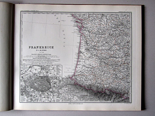 Stielers Hand-Atlas, 1882
36. Frankreich in 4 Blättern, Blatt 3