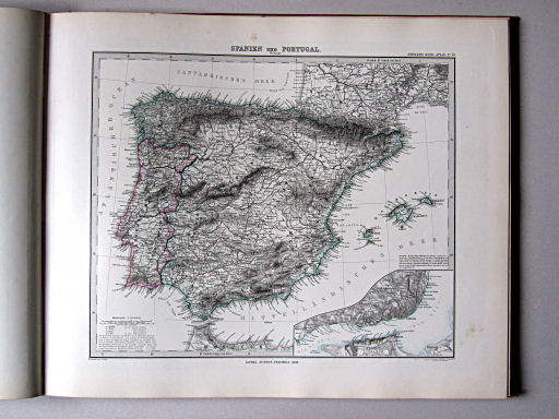 Stielers Hand-Atlas, 1882
38. Spanien und Portugal. Übersicht