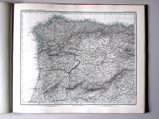 Stielers Hand-Atlas, 1882
39. Spanische Halbinsel in 4 Blättern, Blatt 1