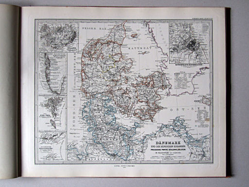 Stielers Hand-Atlas, 1882
44. Dänemark und die Dänischen Kolonie'n. Preussische Provinz Schleswig-Holstein