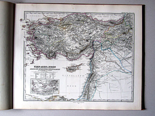 Stielers Hand-Atlas, 1882
60. Klein-Asien & Syrien nebst den westlichen Theilen von Armenien, Kurdistan & Mesopotamien