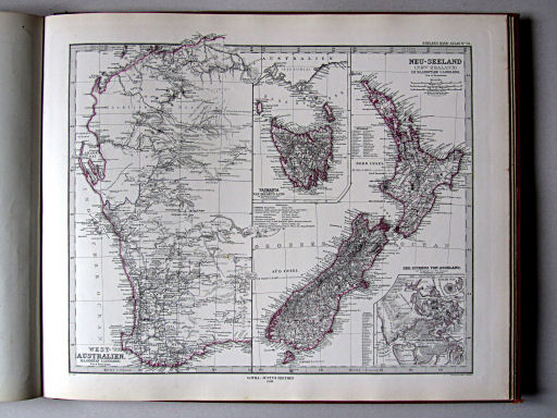 Stielers Hand-Atlas, 1882
75. West-Australien, Tasmania, Neu-Seeland