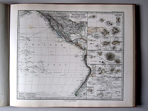 Stielers Hand-Atlas, 1882
77. Polynesien und der Grosse Ocean (Östliches Blatt)