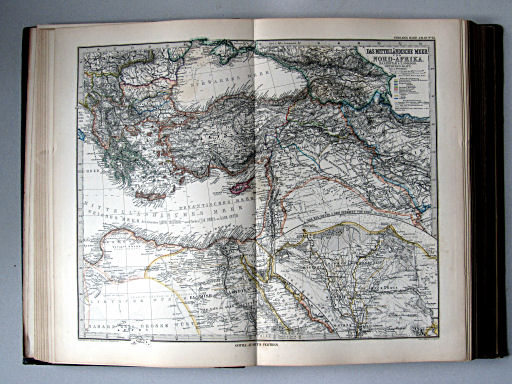 Stielers Hand-Atlas, 1885
14. Das Mittelländische Meer und Nord-Afrika (Östliches Blatt)