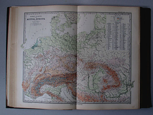 Stielers Hand-Atlas, 1885
16. Höhenkarte von Mittel-Europa