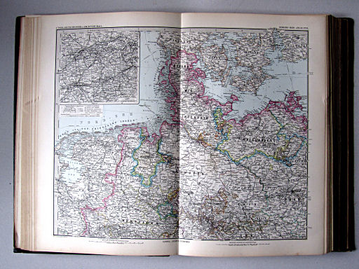Stielers Hand-Atlas, 1885
19. Deutsches Reich in 4 Blättern. Blatt 1