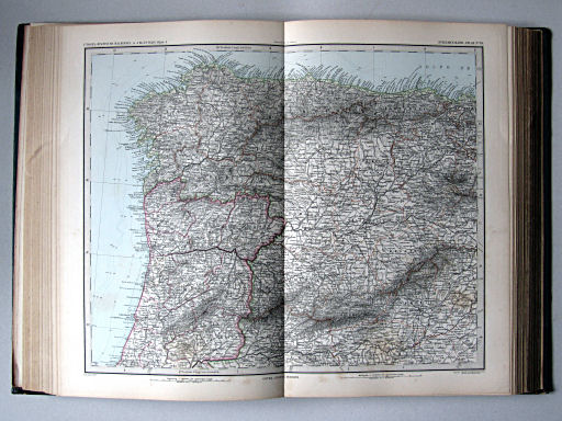 Stielers Hand-Atlas, 1885
39. Spanische Halbinsel in 4 Blättern, Blatt 1