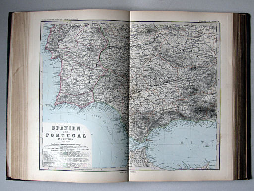 Stielers Hand-Atlas, 1885
41. Spanische Halbinsel in 4 Blättern, Blatt 3