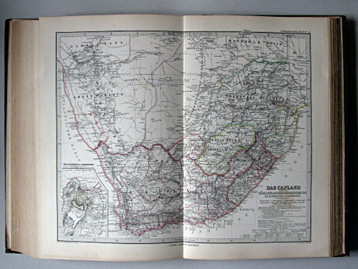 Stielers Hand-Atlas, 1885
72. Das Capland nebst den nördlich angrenzenden Gebieten