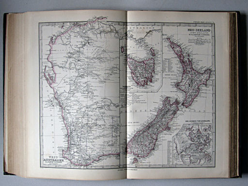 Stielers Hand-Atlas, 1885
75. West-Australien, Tasmania, Neu-Seeland