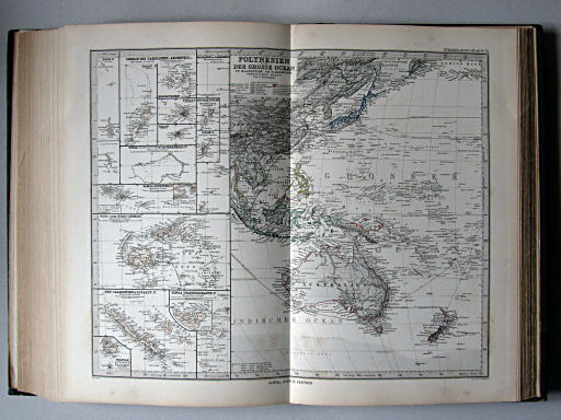 Stielers Hand-Atlas, 1885
76. Polynesien und der Grosse Ocean (Westliches Blatt)