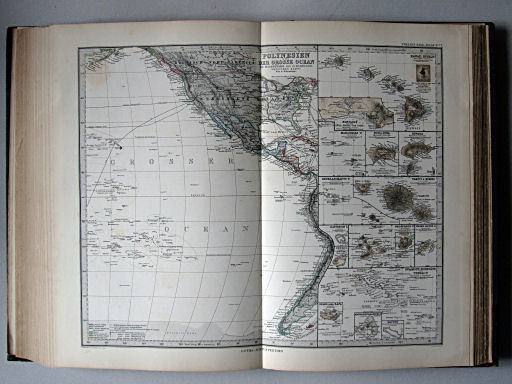 Stielers Hand-Atlas, 1885
77. Polynesien und der Grosse Ocean (Östliches Blatt)