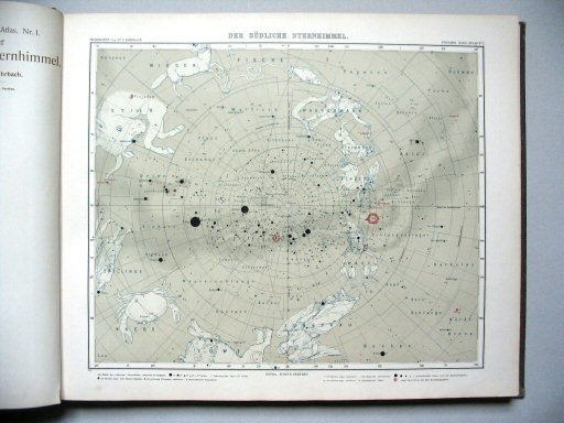 Stielers Hand-Atlas, 9. Aufl. (1910)
2. Der südliche Sternhimmel
De zuidelijke sterrenhemel / The Southern Heavens