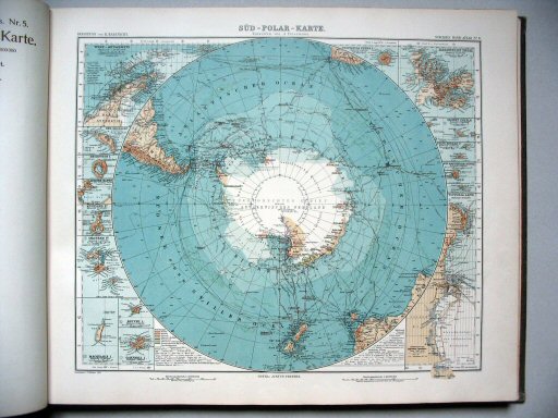 Stielers Hand-Atlas, 9. Aufl. (1910)
6. Süd-Polar-Karte
Zuidpool / South Polar Map