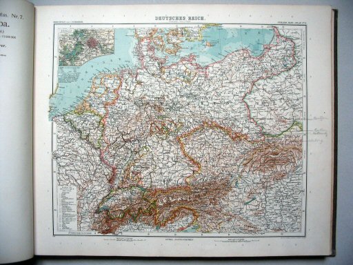 Stielers Hand-Atlas, 9. Aufl. (1910)
8. Deutsches Reich. Übersicht
Overzichtskaart van Duitsland / German Empire (General Map)