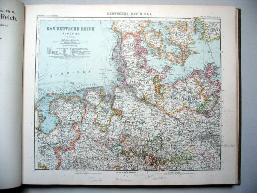 Stielers Hand-Atlas, 9. Aufl. (1910)
9. Deutsches Reich, Blatt 1
Duitsland, blad 1 / German Empire, sheet 1