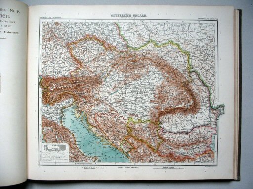 Stielers Hand-Atlas, 9. Aufl. (1910)
16. Österreich-Ungarn. Übersicht
Overzichtskaart van Oostenrijk-Hongarije / Austria-Hungary (General map)