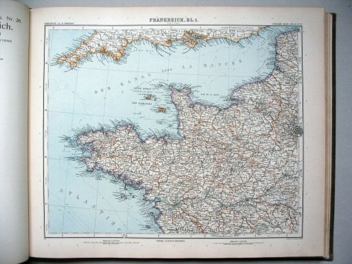 Stielers Hand-Atlas, 9. Aufl. (1910)
27. Frankreich, Blatt 1
Frankrijk, blad 1 / France, sheet 1