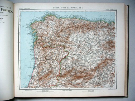 Stielers Hand-Atlas, 9. Aufl. (1910)
32. Pyrenäische Halbinsel, Blatt 1
Spanje en Portugal, blad 1 / Spain and Portugal, sheet 1