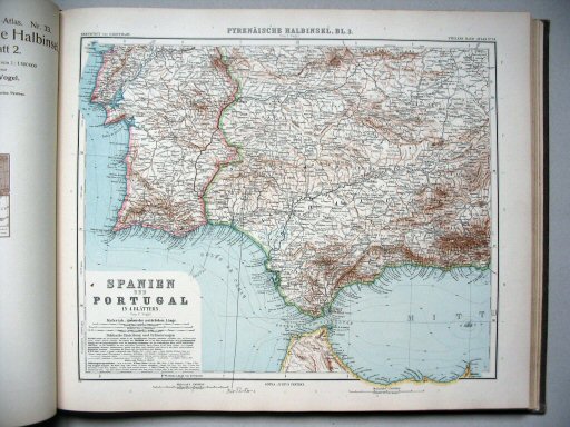 Stielers Hand-Atlas, 9. Aufl. (1910)
34. Pyrenäische Halbinsel, Blatt 3
Spanje en Portugal, blad 3 / Spain and Portugal, sheet 3