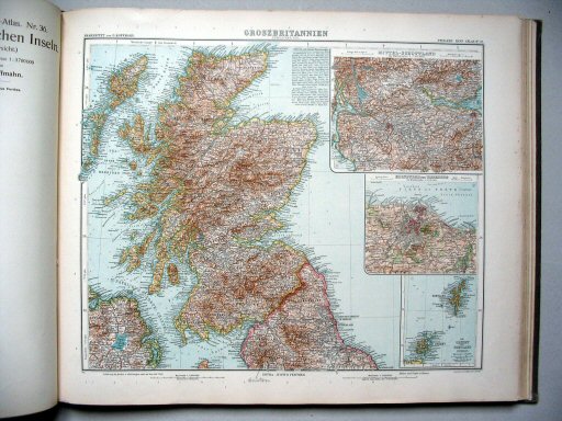 Stielers Hand-Atlas, 9. Aufl. (1910)
37. Grossbritannien, nördlicher Teil
Groot-Brittannië, noord / Great Britain (Northern sheet)