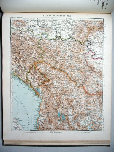 Stielers Hand-Atlas, 9. Aufl. (1910)
51. Balkan-Halbinsel, Blatt 1
Balkanschiereiland, blad 1 / Balkan Peninsula, sheet 1