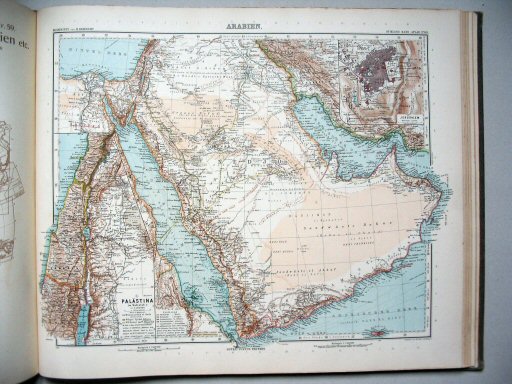 Stielers Hand-Atlas, 9. Aufl. (1910)
60. Arabien
Arabië / Arabia