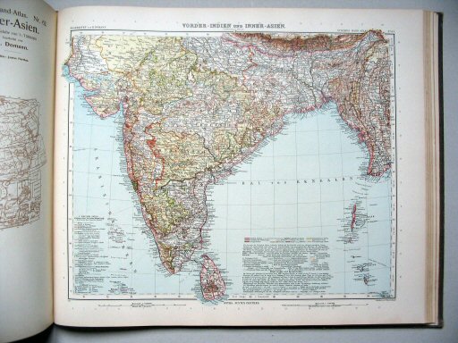 Stielers Hand-Atlas, 9. Aufl. (1910)
63. Vorder-Indien und Inner-Asien (Südliches Blatt)
Brits-Indië en Centraal-Azië (zuidelijk blad) / India and Central Asia (Southern sheet)