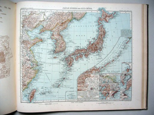 Stielers Hand-Atlas, 9. Aufl. (1910)
65. Japan, Korea und Ost-China
Japan, Korea en Oost-China / Japan, Korea and Eastern China