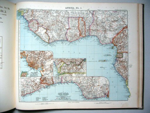Stielers Hand-Atlas, 9. Aufl. (1910)
71. Afrika, Blatt 3: Guinea
Afrika, blad 3 (Guinea) / Africa, sheet 3 (Guinea)
