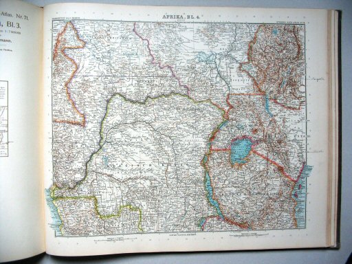 Stielers Hand-Atlas, 9. Aufl. (1910)
72. Afrika, Blatt 4: Kongo
Afrika, blad 4 (Congo) / Africa, sheet 4 (Congo)