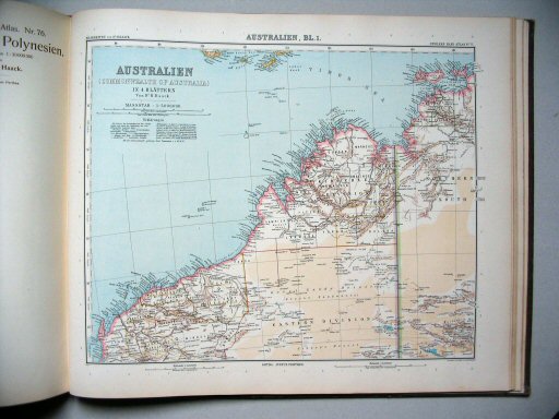Stielers Hand-Atlas, 9. Aufl. (1910)
77. Australien, Blatt 1
Australië, blad 1 / Australia, sheet 1