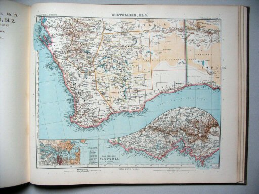 Stielers Hand-Atlas, 9. Aufl. (1910)
79. Australien, Blatt 3
Australië, blad 3 / Australia, sheet 3