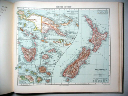 Stielers Hand-Atlas, 9. Aufl. (1910)
81. Südsee-Inseln
Eilanden in de Stille Oceaan / South Sea Islands