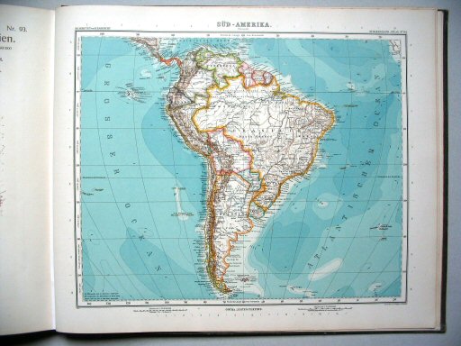 Stielers Hand-Atlas, 9. Aufl. (1910)
94. Süd-Amerika. Übersicht
Overzichtskaart van Zuid-Amerika / South America (General map)