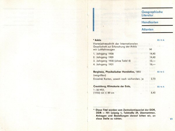 Haack Gotha, Katalog, 1968/69
Atlassen enz.  (blz. 91) / Atlases etc. (p. 91)