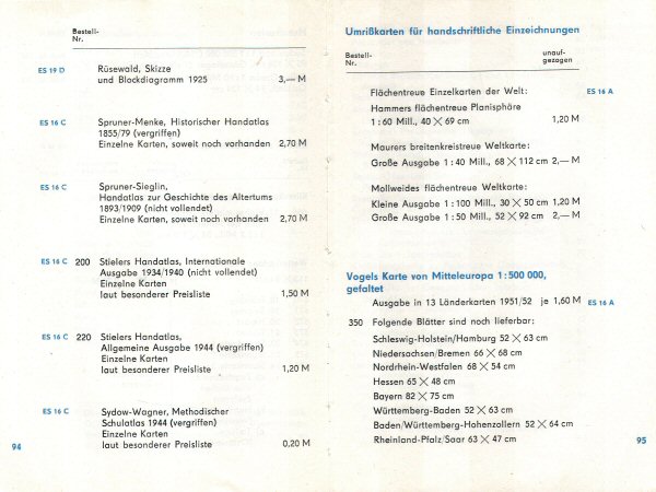 Haack Gotha, Katalog, 1968/69
Atlassen enz.  (blz. 94, 95) / Atlases etc. (p. 94, 95)