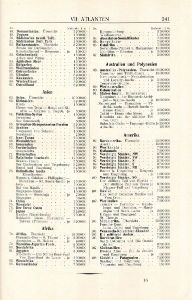 Justus Perthes, Schulkatalog, 1927/28
Inhoudsopgave (blz. 241) / Table of contents (p. 241)