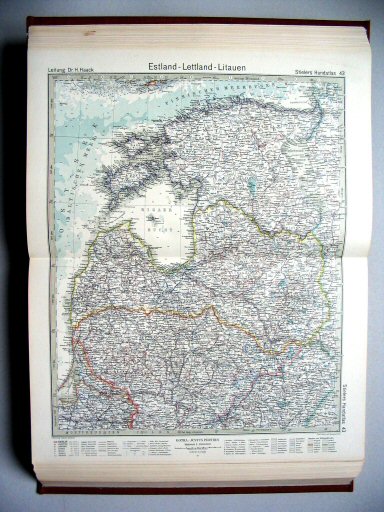 Stielers Hand-Atlas, 10. Aufl. (1925)
43. Estland - Lettland - Litauen
Estland - Letland - Litouwen / Esthonia - Latvia - Lithuania
(1922,1 / IV 22)