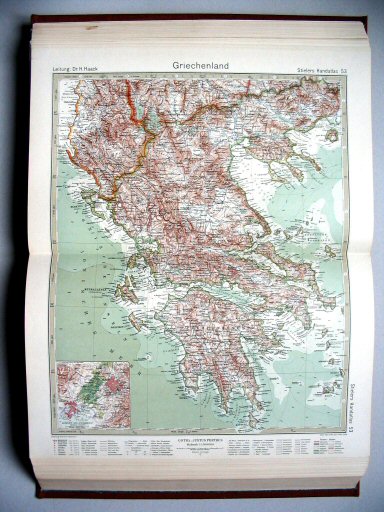 Stielers Hand-Atlas, 10. Aufl. (1925)
53. Griechenland
Griekenland / Greece
(1922,1 / X 22)