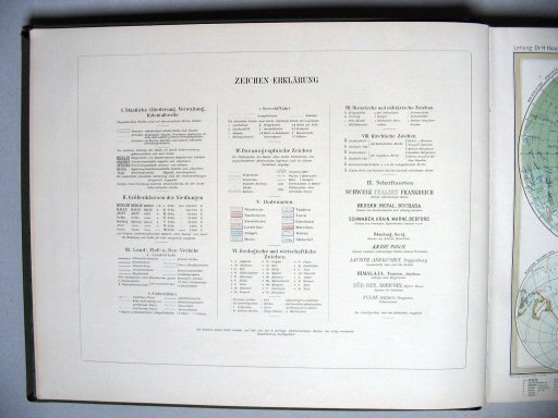Stielers Hand-Atlas, 10. Aufl. (1926/27)
Legenda (gevouwen kaarten)
Key to map symbols (folded maps)