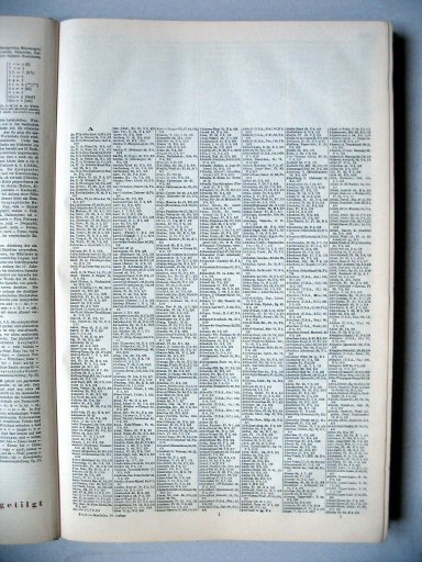 Stielers Hand-Atlas, 10. Aufl. (1926/27)
Register: blz. 1 / Index: page 1